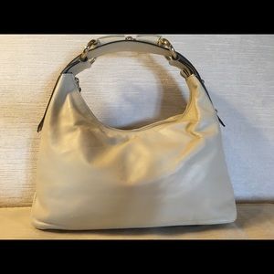 Gucci Hobo Bag Cream Leather 100% Authentic